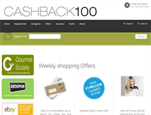 Tablet Screenshot of cashback100.com
